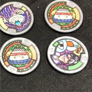 YO-KAI WATCH Medals Lot Of 4 - HASBRO US Silver